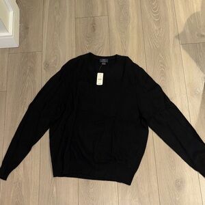 Brooks Brothers Black V-Neck Sweater